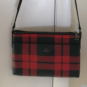Coach Plaid Pop Up Crossbody